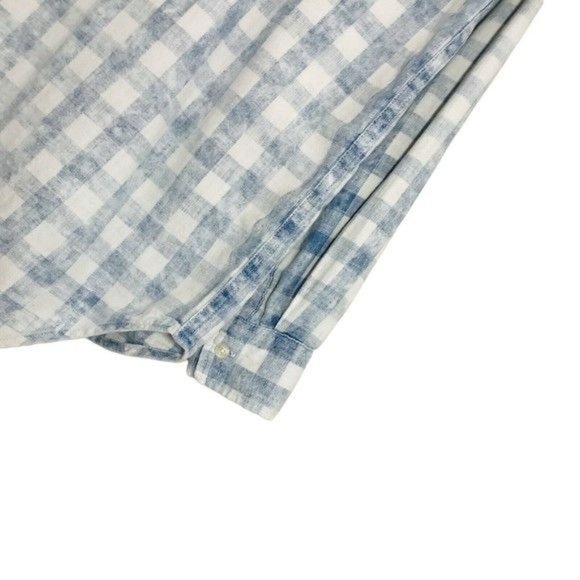 AEROPOSTALE 100% Cotton Checkered Denim Button Down Shirt Size Medium - Picture 7 of 11